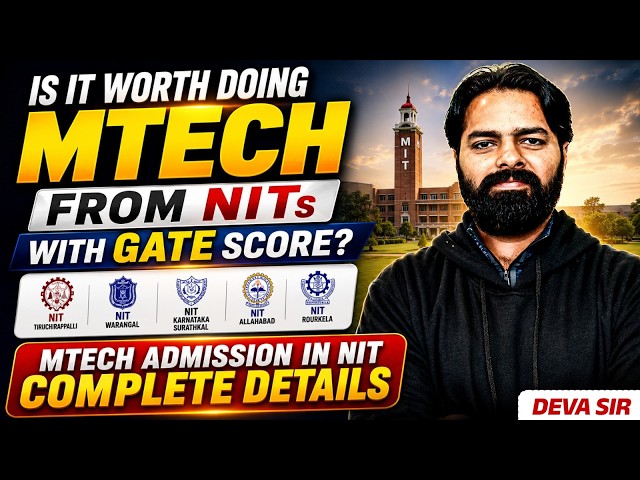 Is It Worth Doing MTech from NITs with GATE SCORE? | Mtech Admission In NIT | Complete Details