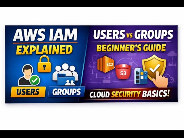 AWS IAM Users & Groups Explained 🔐  Beginner Tutorial  Real Time Example