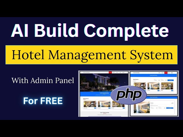 I Built a Complete PHP Hotel Management System Using OpenCode AI 🤯 (Full Project)