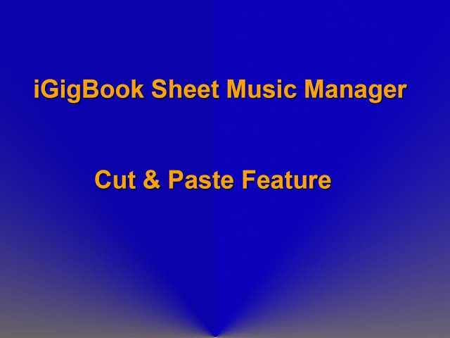 iGigBook 10 Cut And Paste Demo