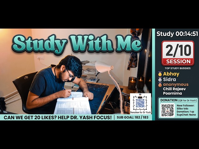 Study with me LIVE! 50-10 Pomodoro Method | 2 Days Left | Focus for 50 Minutes Straight