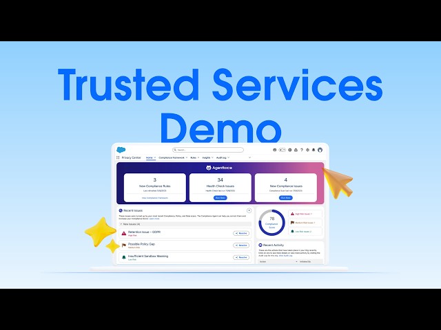 Salesforce Trusted Services Demo | Data Security, Compliance, and Resilence