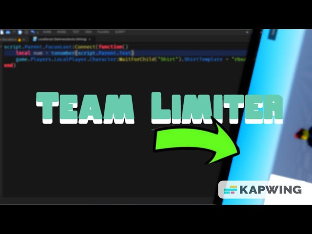 How To Make A Team Limiter In Roblox Studio