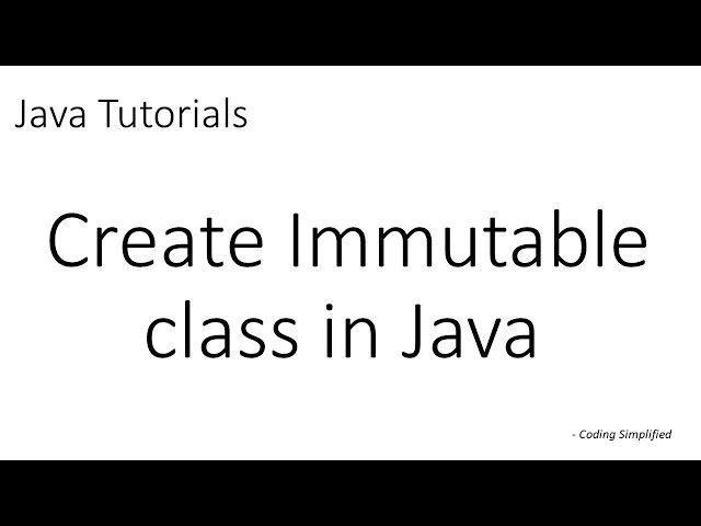 Java Tutorials : Create Immutable class in Java