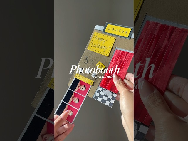 DIY Photobooth Card Tutorial 🎞️ #diycrafts