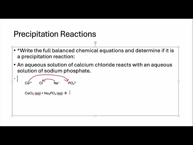 Precipitation and Complete and Net Ionic Equations