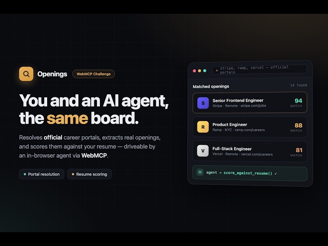 Openings — Agent-Native Job Discovery