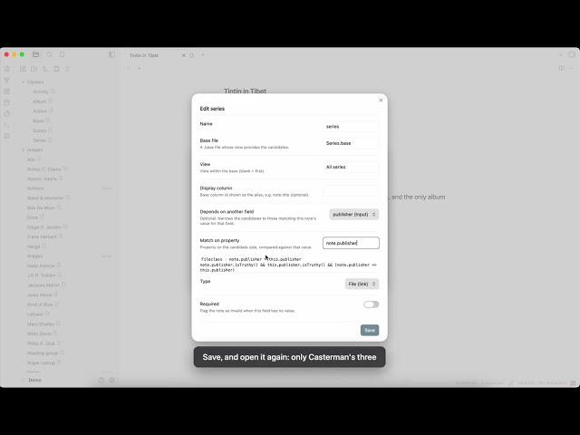 Fileclass #015 · Candidates that depend on another field