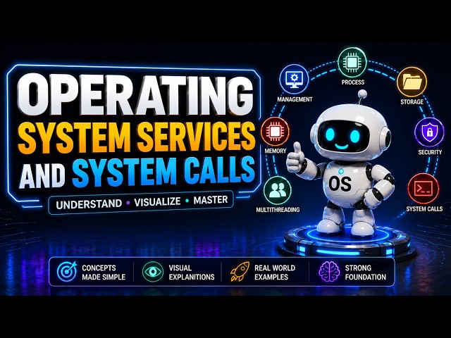 Lecture 3# Operating System Services & System Calls | Complete Beginner's Guide