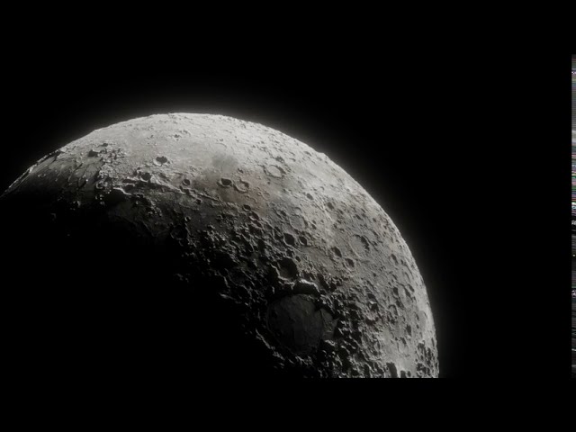 moon 3d animation video