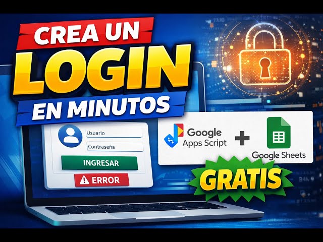 Crea un LOGIN profesional en unos Minutos / Google Apps Script + Google Sheets (GRATIS)