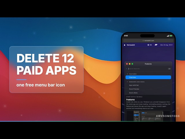 Vorssaint: 1 Free Menu Bar App Replaces 12 Paid Mac Apps