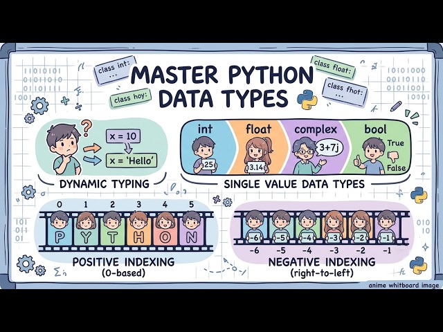 Master Python Data Types  Dynamic Typing, Numbers & Indexing #codevibeofficial #python