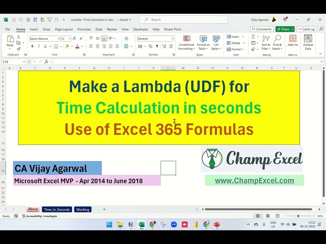 User Defined Function (UDF) for Time Calculation in seconds without VBA