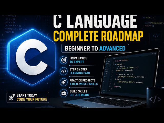C Programming Complete Roadmap 2026 🚀 | Beginner to Advanced | B.Tech Students Must Watch 💻