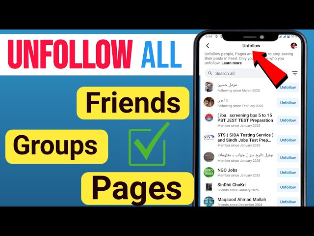 Quick Guide to Unfollow Everyone On Facebook 2025 | Facebook Following Unfollow All