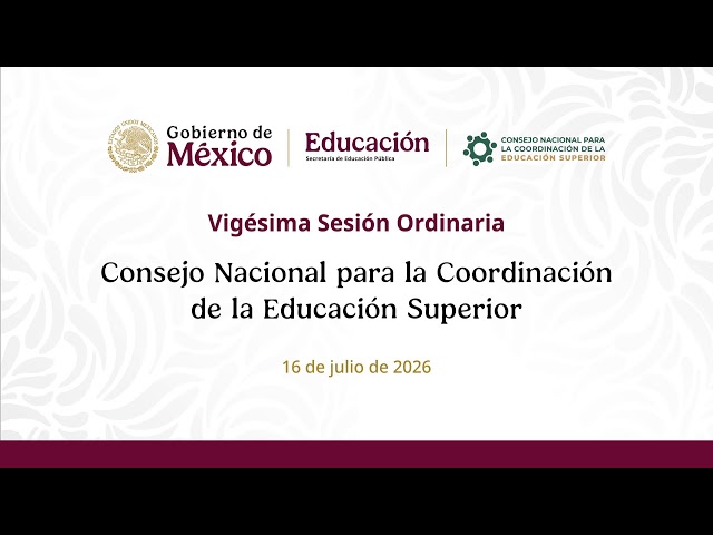 20ª Sesión Ordinaria del CONACES