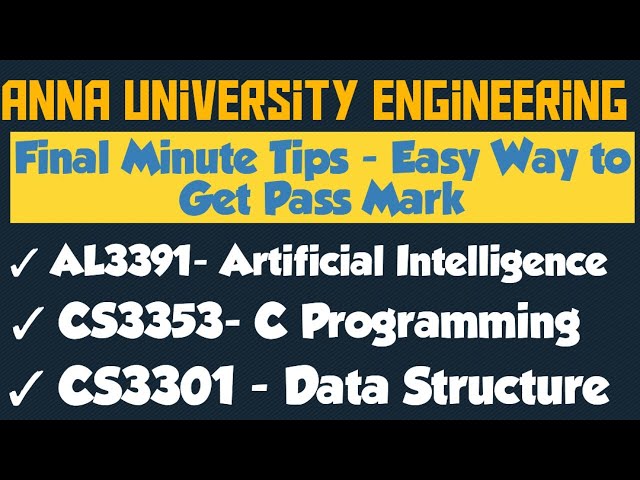 CS3353|CS3301|AL3391|Important Questions|Easy way to get pass mark|Simple Trick to get pass Mark|
