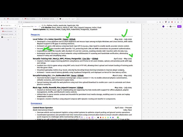 Mock leetcode, then resume reviews at 1