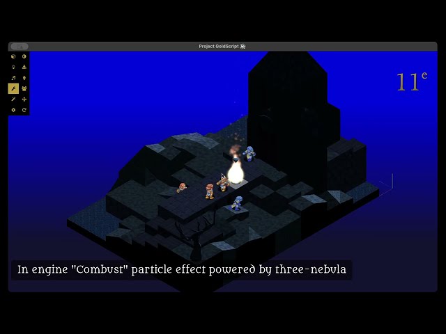In-engine, three-nebula powered particle effects