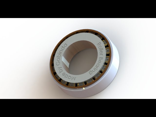 Roller Bearing assembly .... Section view .... solidworks with real view