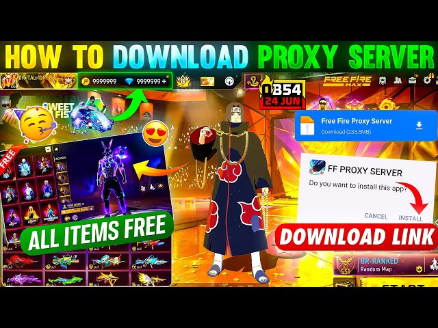 HOW TO DOWNLOAD PROXY SERVER IN FREE FIRE, HOW TO USE PROXY SERVER IN FREE FIRE, VIP PROXY SERVER