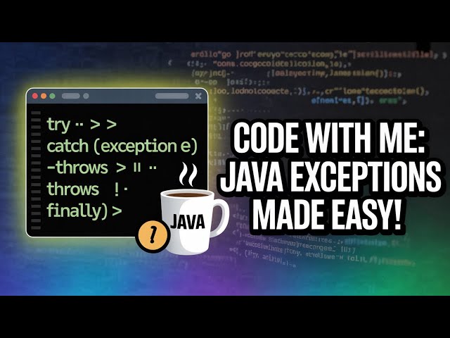 Code With Me: Java Exception Handling program by using try-catch, throw, throws & finally Explained!