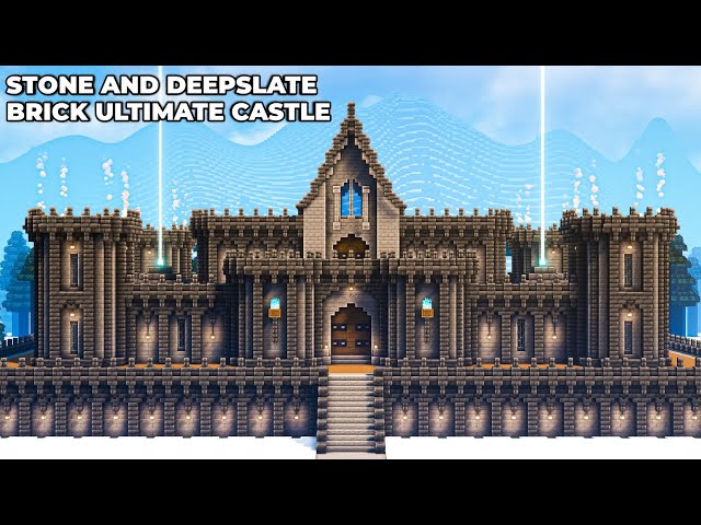 How To Build Stone And Deepslate Brick Ultimate Castle In Minecraft 1.20 || #6 || Minecraft Tutorial