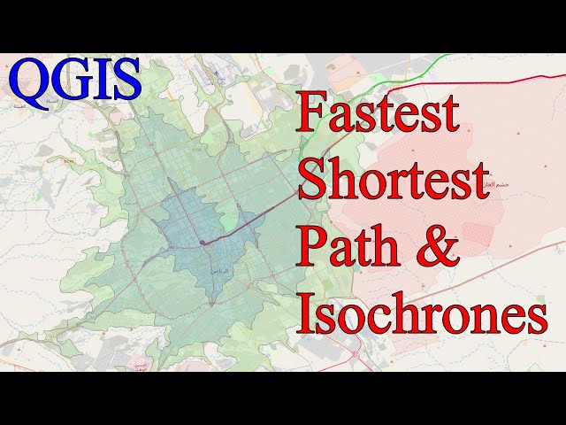 Finding fastest shortest routes and Creating Isochrones in QGIS