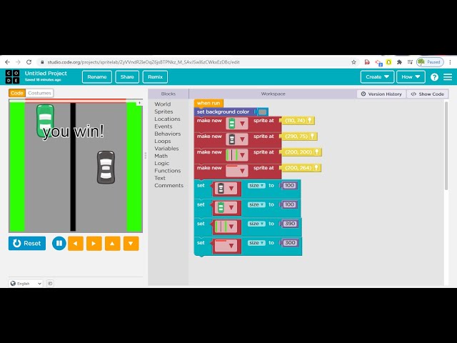 How to make car racing game in code.org|Tech code