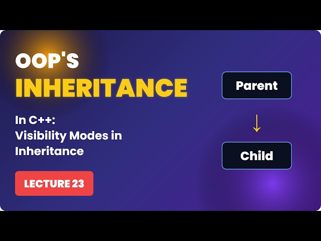 Oops in C++ | Visibility Modes in Inheritance | Video-23