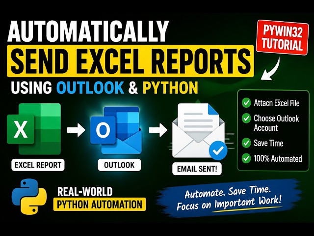 Automatically Send Excel Reports Using Outlook & Python | pywin32 Tutorial