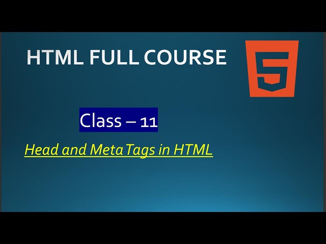 HTML Head Tag & Meta Tags Tutorial for Beginners | class 11 |Head tag,link tag,script tag, meta tag