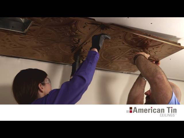Drywall and Popcorn Tin Ceiling Tile Installation | American Tin Ceilings