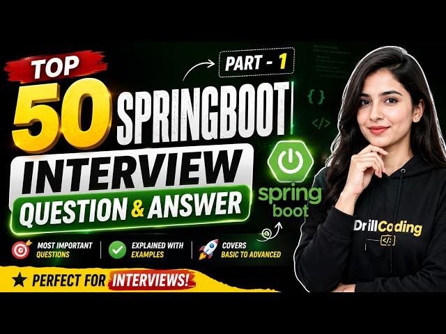 Top 50 Spring Boot Interview Questions & Answers | Beginner to Advanced | Part 1