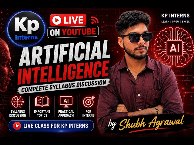 KPInterns Live Stream || Artificial Intelligence Class Part 1 Lecture 2