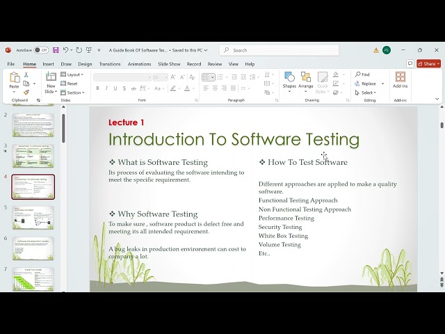 Lecutre  1  What Is Software Testing