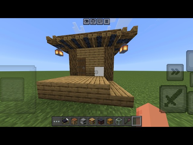 I made a starter house in Minecraft gameplay tutorial