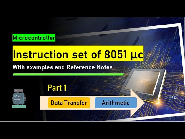 Instruction Set of 8051 Microcontroller with Examples | Part 1