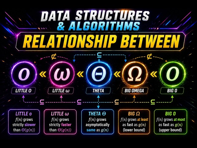 Relationship Between O, Ω, Θ, o & ω | GATE Data Structures & Algorithms
