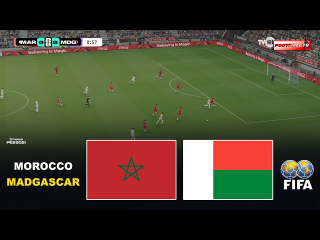 🔴MOROCCO vs MADAGASCAR - International Friendly 2026 | Pes 21 Gameplay Simulation