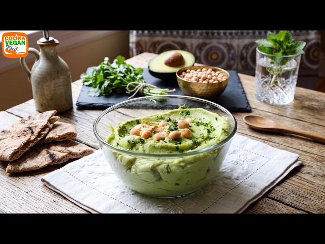 I added AVOCADO to my HUMMUS and this happened! 🥑😱 (Super Creamy!)