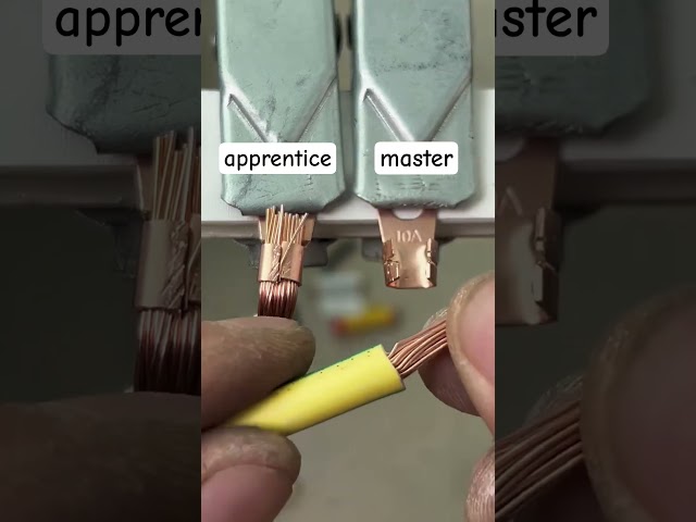 10A Wire Terminal Crimping Tutorial | Pro Electrician Tips #shorts
