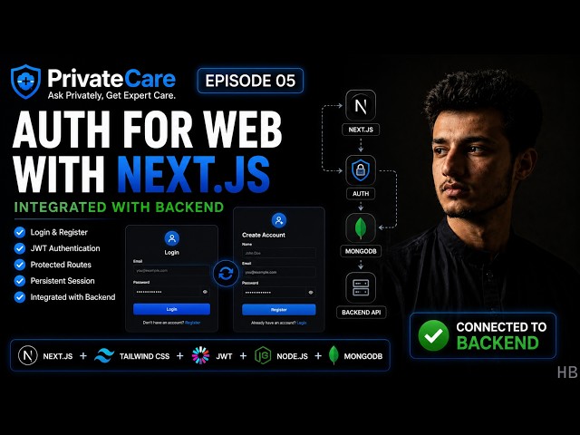 Auth Module Frontend in Next | Integration with Backend | Project PrivateCare | Episode 5