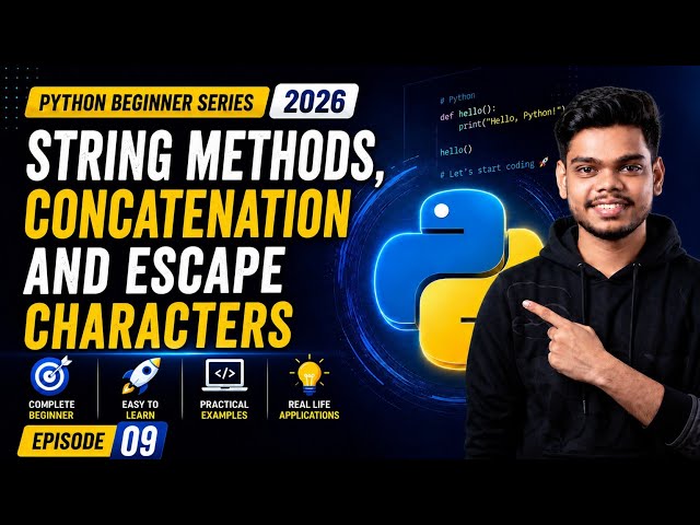 Python String Methods, Concatenation And Escape Characters In Tamil | Python Beginner Series 2026