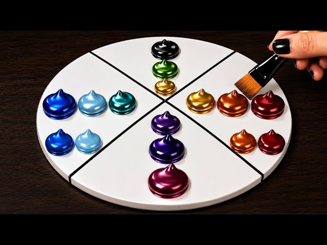 Abstract ASMR Painting / how to draw easy acrylic painting / Acrylic painting tutorial #art