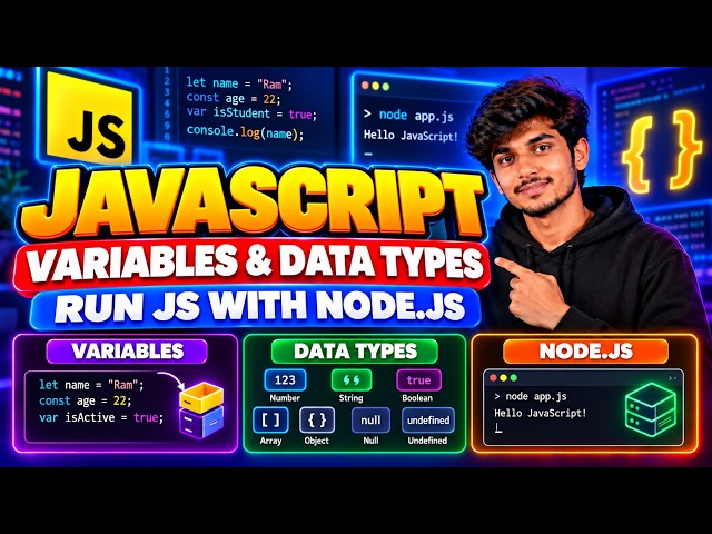 JavaScript Tutorial for Beginners 🔥 Variables, Data Types & Run JS with Node.js | Tamil