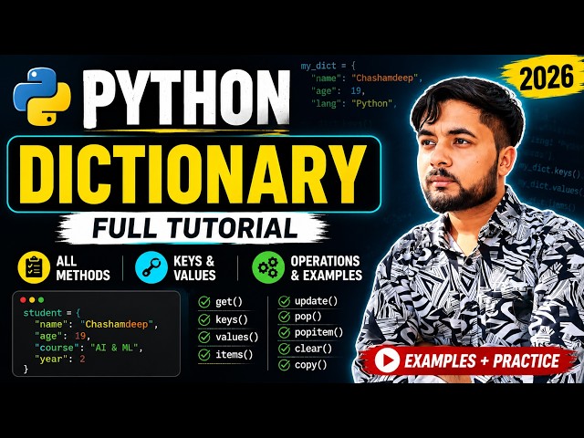 Learn Python Dictionaries in One Video | Methods & Examples
