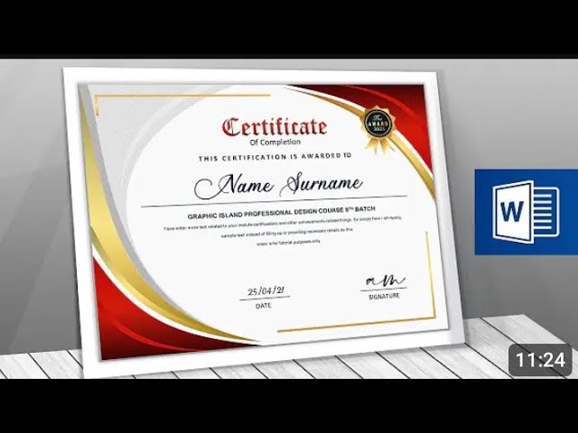 Microsoft Word Certificate Design Tutorial | Professional Certificate Design Step by Step | MS Word