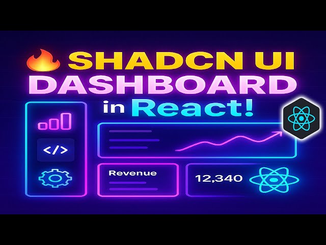Shadcn UI Tutorial with React | Sidebar, Dashboard, and Charts Made Easy!